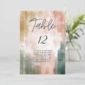 Moderne Abstrakte Hochzeit im Herbst Sitznummer (Stehend Vorderseite)