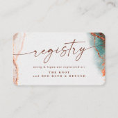 Moderne Abstrakte Hochzeit im Herbst Terra Cotta Begleitkarte (Vorderseite)