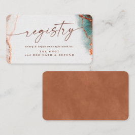 Moderne Abstrakte Hochzeit im Herbst Terra Cotta Begleitkarte