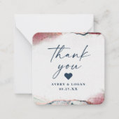 Moderne Abstrakte Hochzeit in Burgund & Navy Viele Mitteilungskarte (Vorderseite)