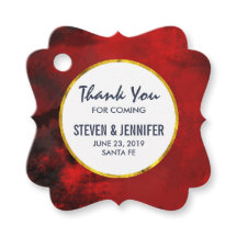 Moderne Abstrakte Hochzeit in Schwarz und Rot