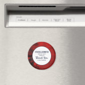 Moderne Abstrakte Hochzeit in Schwarz und Rot Magnet (In Situ (Geschirrspüler))