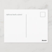 Moderne Abstrakte Hochzeit mit blauer Blume Postkarte (Rückseite)