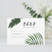 Moderne, abstrakte Hochzeit RSVP Karte (Stehend Vorderseite)
