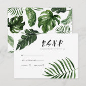 Moderne, abstrakte Hochzeit RSVP Karte (Vorne/Hinten)