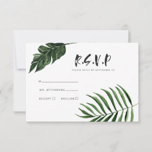 Moderne, abstrakte Hochzeit RSVP Karte