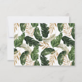 Moderne, abstrakte Hochzeit RSVP Karte (Rückseite)