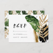 Moderne, abstrakte Hochzeit RSVP Karte (Vorne/Hinten)