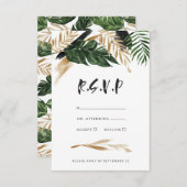 Moderne, abstrakte Hochzeit RSVP Karte (Vorne/Hinten)