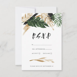 Moderne, abstrakte Hochzeit RSVP Karte