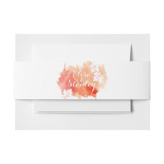 Moderne abstrakte Hochzeit von Korallenpfirsichen Einladungsbanderole (Vorderseite Beispiel)