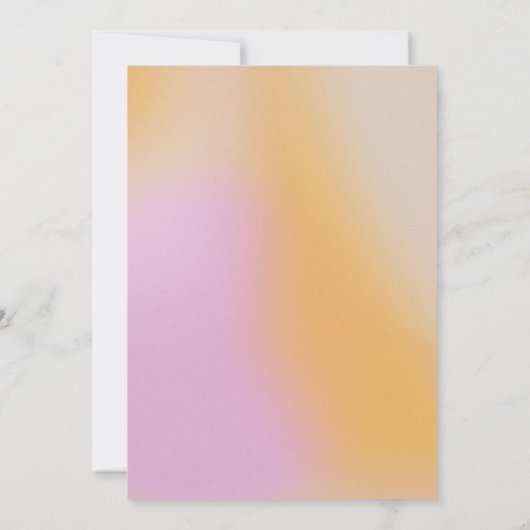 Moderne Abstrakte Hochzeiten in Rosa und Orange Einladung (Rückseite)