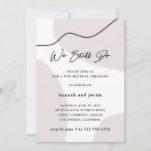 Moderne abstrakte Hochzeits-Versprechen-Erneuerung Einladung (Vorderseite)