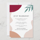 Moderne abstrakte Hochzeitsankündigung Einladung (Vorderseite)