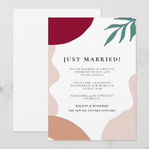 Moderne abstrakte Hochzeitsankündigung 'Gerade geh Einladung
