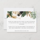 Moderne abstrakte Hochzeitsdetails RSVP Karte (Rückseite)