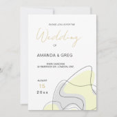 Moderne Abstrakte Hochzeitseinladung Einladung (Vorderseite)