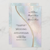 Moderne Abstrakte Hochzeitseinladung Einladung (Vorne/Hinten)