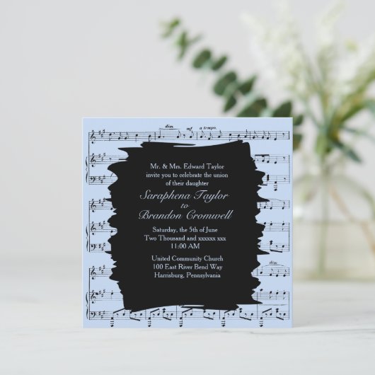 Moderne Abstrakte Hochzeitsfeier Einladung (Stehend Vorderseite)