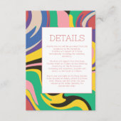 Moderne Abstrakte Hochzeitsstimmung Begleitkarte (Vorderseite)