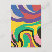 Moderne Abstrakte Hochzeitsstimmung Begleitkarte (Rückseite)