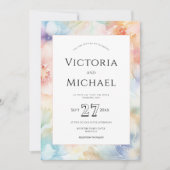 Moderne Abstrakte Hochzeitsvorlage für Blumengewäs Einladung (Vorderseite)