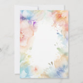 Moderne Abstrakte Hochzeitsvorlage für Blumengewäs Einladung (Rückseite)