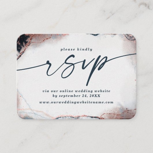 Moderne Abstrakte Hochzeitswebsite für Hochzeitsgä Begleitkarte (Vorderseite)