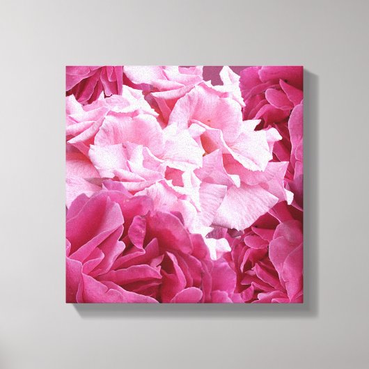 Moderne, abstrakte, hübsch rosa rosa, digitale Kun Leinwanddruck (Vorderseite)