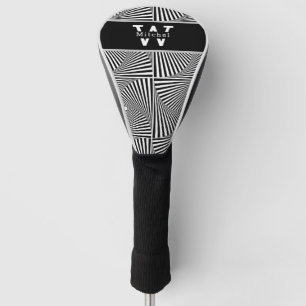Moderne Abstrakte Illusion Personalisiert Golf Headcover