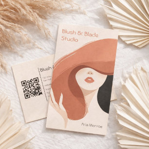 Moderne abstrakte Illustration Friseur-Salon Visitenkarte