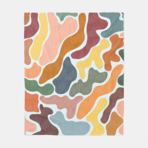 Moderne abstrakte Illustration in Erdtönen. Fleecedecke