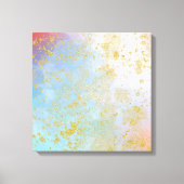 Moderne Abstrakte Imitate Gold Glitzer Paint Leinwanddruck (Vorderseite)