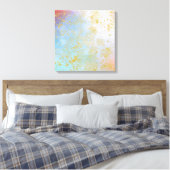 Moderne Abstrakte Imitate Gold Glitzer Paint Leinwanddruck (Insitu (Schlafzimmer))