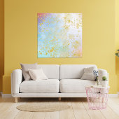 Moderne Abstrakte Imitate Gold Glitzer Paint Leinwanddruck