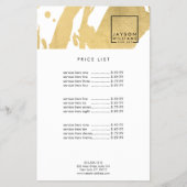 Moderne Abstrakte Imitate Gold Pinselstriche Flye Flyer (Vorne)