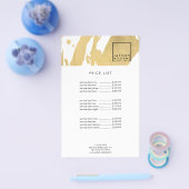 Moderne Abstrakte Imitate Gold Pinselstriche Flye Flyer (Einzeln)