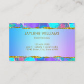 Moderne Abstrakte Imitate Holografisch Visitenkarte (Rückseite)