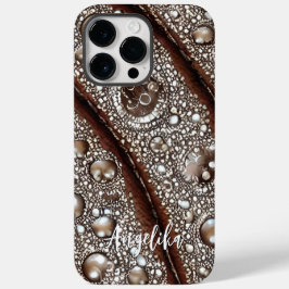 Moderne Abstrakte Imitate Lederlinien individuell  Case-Mate iPhone 14 Pro Max Hülle