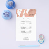 Moderne Abstrakte Imitate Rose Gold Pinselstriche Flyer (Einzeln)