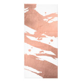 Moderne Abstrakte Imitate Rose Gold Pinselstriche Werbekarte (Hinten)