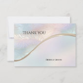 Moderne Abstrakte Iridescent danke Karte (Vorderseite)