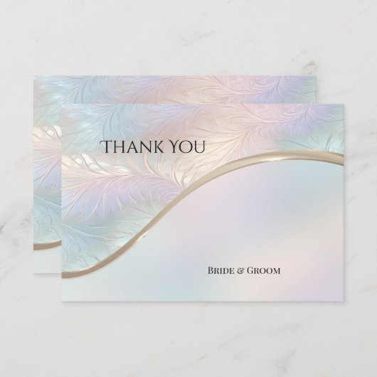 Moderne Abstrakte Iridescent danke Karte (Vorne/Hinten)