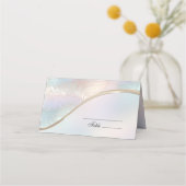 Moderne Abstrakte irideszierende Platzkarte (Vorderseite)