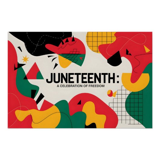 Moderne Abstrakte Jugendfreiheitsfeier Kunst Poster (Vorderseite)