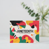 Moderne Abstrakte Jugendfreiheitsfeier Kunst Postkarte (Stehend Vorderseite)