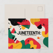 Moderne Abstrakte Jugendfreiheitsfeier Kunst Postkarte (Vorne/Hinten)