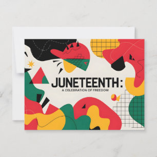 Moderne Abstrakte Jugendfreiheitsfeier Kunst Postkarte