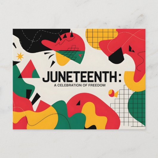 Moderne Abstrakte Jugendfreiheitsfeier Kunst Postkarte (Vorderseite)