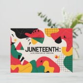 Moderne Abstrakte Jugendfreiheitsfeier Kunst Save The Date (Stehend Vorderseite)